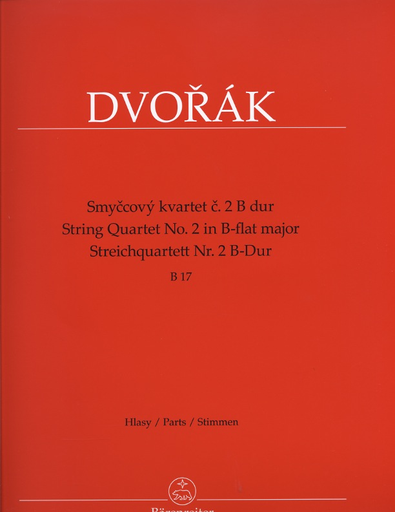 Barenreiter Dvorak, Antonin: String Quartet No. 2 in Bb major, B17, Barenreiter