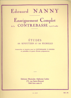 Nanny, Edouard: Kreutzer & Fiorillo Etudes transcribed for Bass