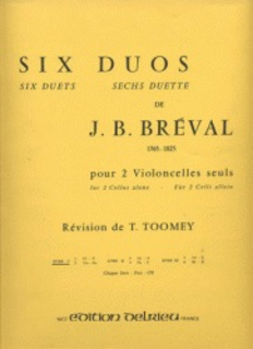 Edition Delrieu Breval, J.B.: Six Duets for 2 Cellos Alone, Bk.1 (two cellos)