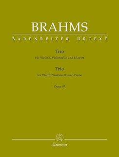 Barenreiter Brahms, J.: Trio in C, Op. 87 (violin, cello, piano) Barenreiter