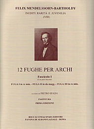 Carl Fischer Mendelssohn, F.: 12 Fughe per Archi Bk.1 (string quartet score and parts)