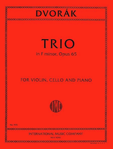 International Music Company Dvorak, Antonin: Piano Trio in f minor Op.65 (violin, Cello, Piano)