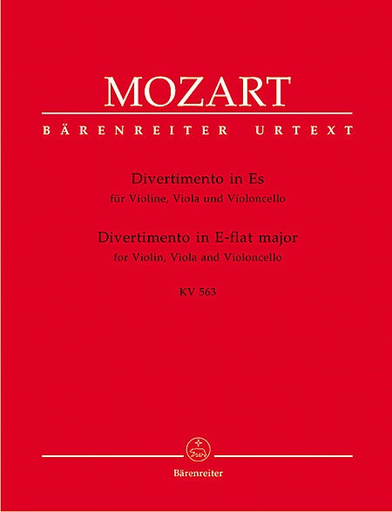 Barenreiter Mozart, W.A. (Berke): Divertimento in Eb Major K563 (violin, viola & cello) Barenreiter