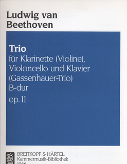 Beethoven, L.van: Piano Trio Op.11 (violin or clarinet, Cello, Piano)