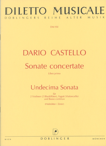 Carl Fischer Castello, Dario: Sonate Concertate-Undecima Sonata (2 violins, Cello, Piano)