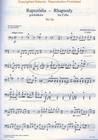 HAL LEONARD Petrovics, Emil: Rhapsody No. 2a (cello solo)