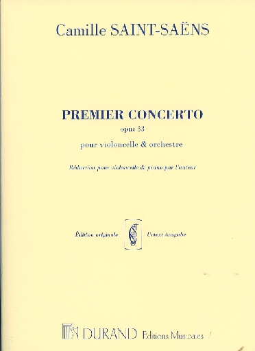 HAL LEONARD Saint-Saens, Camille: Concerto No.1 in A minor, Op.33 (cello/violoncelle & piano)