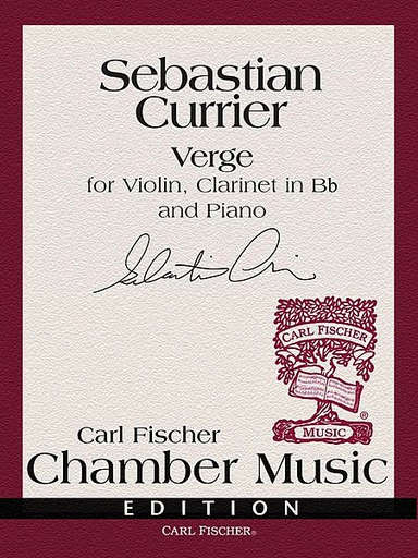 Carl Fischer Currier, Sebastian: Verge for Violin, Bb Clarinet and Piano