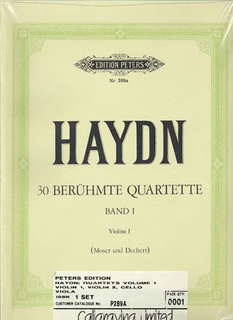 C.F. Peters Haydn, F.J (Andreas).: 30 Famous String Quartets, Vol.1 (2 violins, viola, and cello)