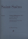 Saint-Saens (Jost, ed.), C.: Concerto, No.1, Op.33 in A Minor , urtext (cello & piano) HENLE