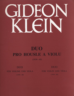 HAL LEONARD Klein, Gideon: Duo for Violin & Viola (1939-40)