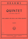 International Music Company Brahms, Johannes: Clarinet Quintet Op.115 (clarinet in A, two violins, viola, cello)