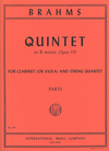 International Music Company Brahms: Quintet in B minor, Opus 115 for woodwind and string ensembles without piano