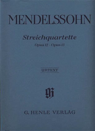 HAL LEONARD Mendelssohn, F.: String Quartets Op.12, Op.13 - Urtext (two violins, viola, and cello)