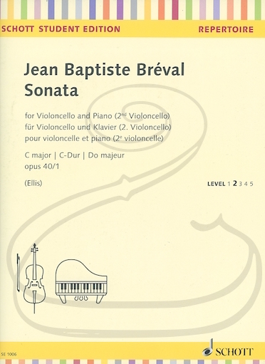 HAL LEONARD Breval (Ellis): Sonata No.1 in C Major, Op.40 (cello & piano)