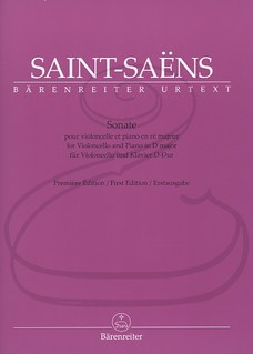Barenreiter Saint-Saens (Herlin): Sonata in D Major - INCOMPLETE/URTEXT (cello & piano) Barenreiter