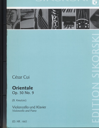 HAL LEONARD Cui, Cesar (Kreutzer): Orientale, OP. 50 No. 9 (cello & piano)