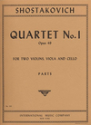 International Music Company Shostakovich: Quartet No. 1 in C major, Opus 49 for string ensembles without piano