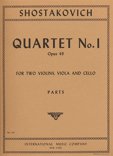 International Music Company Shostakovich, Dmitri: String Quartet No.1 Op.49  (set of parts)