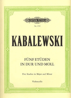 C.F. Peters Kabalevsky, Dmitri: 5 Etudes in Major & Minor Op.67 (cello solo)