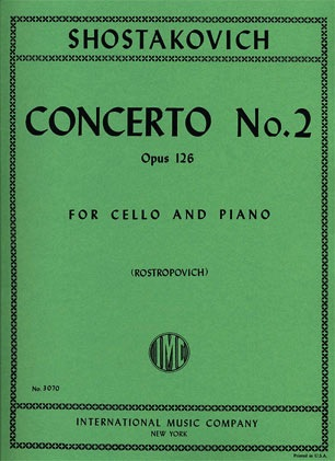 International Music Company Shostakovich, Dmitri: Cello Concerto No.2 Op.126 (cello & piano) IMC