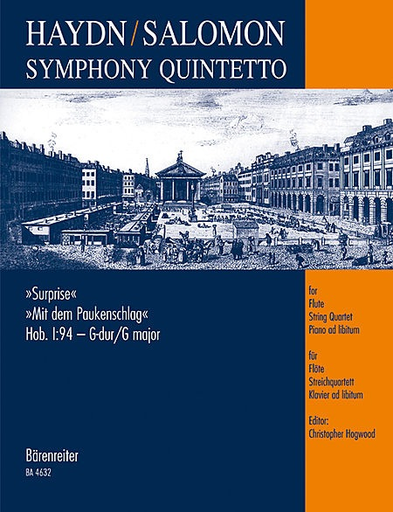 Barenreiter Haydn, F.J. (Hogwood): Surprise Symphony (flute, 2 violins, cello, piano) Barenreiter