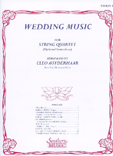 Southern Music Company arranged by Cleo Aufderhaar Wedding Music for String Quartet Violin 2 part 