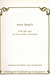 Carl Fischer Beach, Amy: Trio Op.150 (violin, piano, cello)