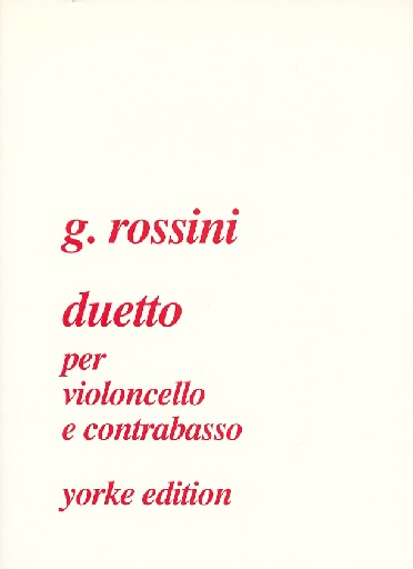 Carl Fischer Rossini, Gioacchino: Duetto (bass & cello) Yorke Edition