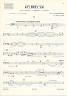 HAL LEONARD Koechlin, Charles: Six Pieces Op.179 (Oboe and String Quartet)