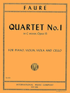 International Music Company Faure: Quartet No 1 in C Minor; Op 15 (for piano, violin, viola, and cello) | Metzler Violins