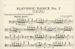International Music Company Dvorak, Antonin (Stutsch): Slavonic Dance No.2 in G minor Op.72 (cello & piano)