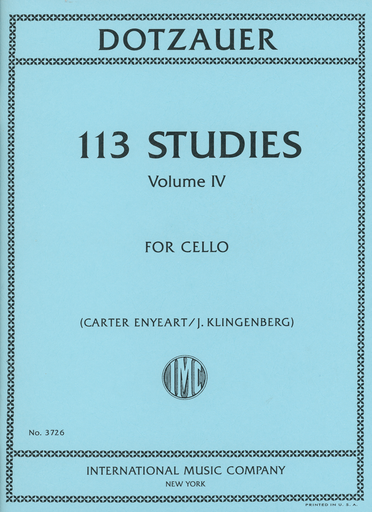 International Music Company Dotzauer, F. (Enyeart/Klingenberg): 113 Studies, Vol.IV (cello)