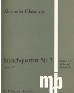 C.F. Peters Glazunov, A.: String Quartet No. 7 in C, Op. 107 (set of parts)