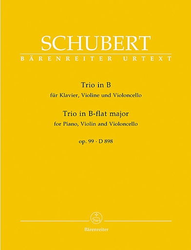 Barenreiter Schubert (Feil): Piano Trio in Bb Major, D898, Op.99 (violin, cello, & piano) Barenreiter