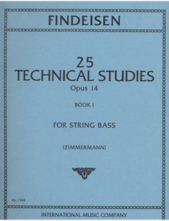 International Music Company Findeisen, T.A. (Zimmerman): 25 Technical Studies, Op.14 Volume I (bass)