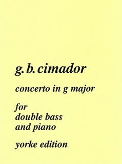 Carl Fischer Cimador, G.B.: Concerto in G major (bass & piano)