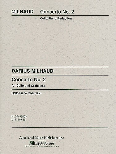 HAL LEONARD MIlhaud, D.: Concerto No.2 (cello and piano)