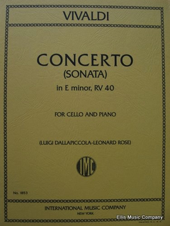 International Music Company Vivaldi, A.: Concerto in e minor from Sonata #5 (cello & piano)