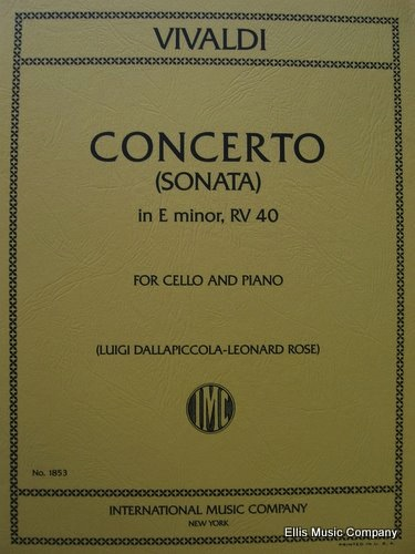 International Music Company Vivaldi, A.: Concerto in e minor from Sonata #5 (cello & piano)
