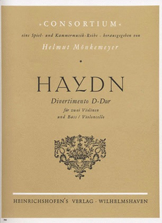 Haydn, F.J.: Divertimento in D Major (2 violins & cello) score & parts
