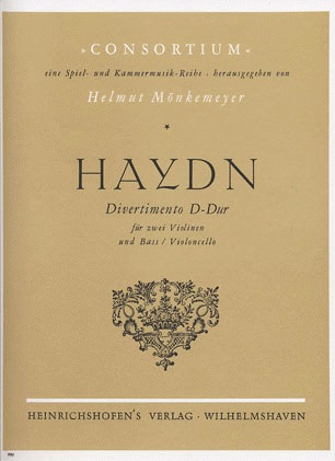 Haydn, F.J.: Divertimento in D Major (2 violins & cello) score & parts