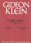 HAL LEONARD Klein, Gideon: Certyri Vety-Four Movements for String Quartet, 1938 (score and parts)