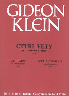 HAL LEONARD Klein, Gideon: Certyri Vety-Four Movements for String Quartet, 1938 (score and parts)