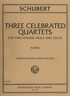 International Music Company Schubert, F.: Three Celebrated Quartets for two violins, viola and cello (parts)