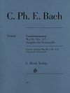 HAL LEONARD Bach, CPE (Enlin, ed.): Gamba Sonatas, Wq 88, 136, 137, urtext (cello & piano)