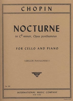 International Music Company Chopin, Frederick (Piatagorsky) Nocturne in c# minor (cello & piano)