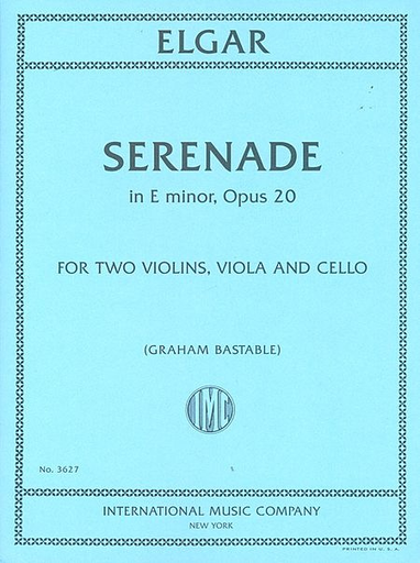 International Music Company Elgar, Edward: Serenade in E minor, Op. 20 (string quartet) score and parts, International