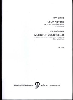 Carl Fischer Ben-Haim, Paul: Music for Violoncello Solo-1977