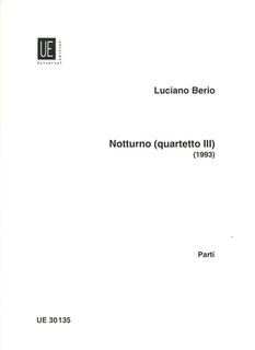 Carl Fischer Berio, L.: Notturno for String Quartet; Quartetto III - 1993 (2 violins, viola, and cello)